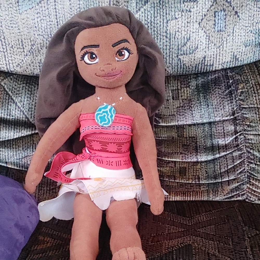 Disney Moana Plush Doll - Pink and Brown